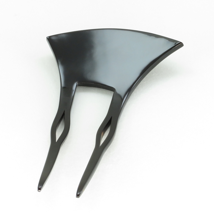 鼈甲 簪 桃珊瑚 K18 金工飾 唐草模様 山型 かんざし べっ甲 本鼈甲 髪飾り A101 - 画像 (7)