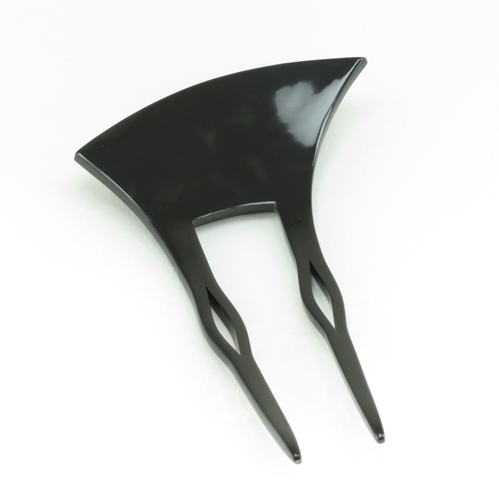 鼈甲 簪 桃珊瑚 K18 金工飾 唐草模様 山型 かんざし べっ甲 本鼈甲 髪飾り A101 - 画像 (8)