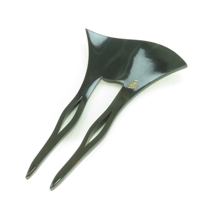 鼈甲 簪 螺鈿蒔絵 モダン文様 かんざし べっ甲 本鼈甲 髪飾り A34 - 画像 (8)