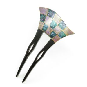 鼈甲 簪 螺鈿蒔絵 金貝呂貝 一松文様 かんざし べっ甲 本鼈甲 髪飾り A11