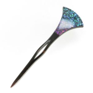 鼈甲 一本挿し 螺鈿(扇型) 簪 かんざし べっ甲 本鼈甲 髪飾り A24